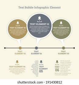 Vector illustration of text bubble infographic element