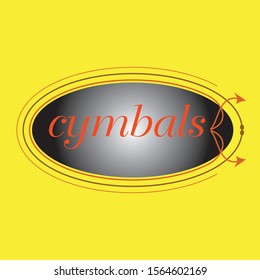 Vector illustration of a text cymbals design