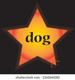 Vector illustration of a text dog design