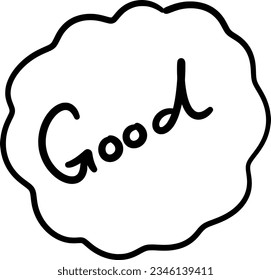 vector illustration of text good