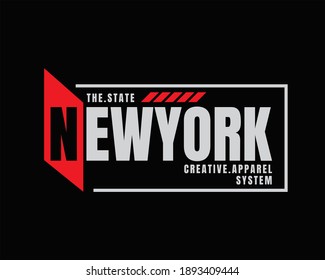 Vector illustration of a text graphic, NEWYORK. suitable for the design of t-shirts, shirts, hoodies, etc.