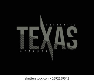 Vector illustration of text graphic, TEXAS, perfect for the design of t-shirts, clothes, hoodies, etc.