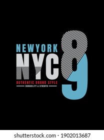 Vector illustration of text graphics, NEW YORK. suitable for the design of t-shirts, shirts, hoodies, etc.