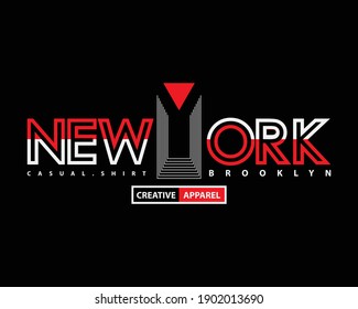 Vector illustration of text graphics, NEW YORK. suitable for the design of t-shirts, shirts, hoodies, etc.
