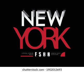 Vector illustration of text graphics, NEW YORK. suitable for the design of t-shirts, shirts, hoodies, etc.
