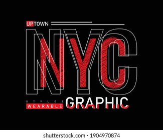 Vector illustration of text graphics, NEWYORK. perfect for the design of T-shirts, hoodies, etc.