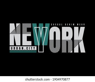 Vector illustration of text graphics, NEWYORK. perfect for the design of T-shirts, hoodies, etc.
