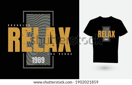 Vector illustration of text graphics, RELAX. suitable for the design of t-shirts, shirts, hoodies, etc.