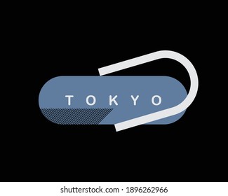 Vector illustration of text graphics, TOKYO. suitable for the design of t-shirts, shirts, hoodies, etc.