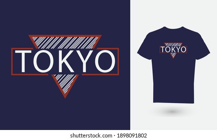 Vector illustration of text graphics, TOKYO. suitable for the design of t-shirts, shirts, hoodies, etc.