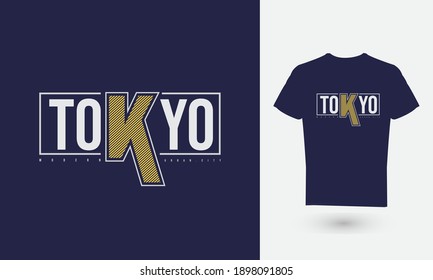 Vector illustration of text graphics, TOKYO. suitable for the design of t-shirts, shirts, hoodies, etc.