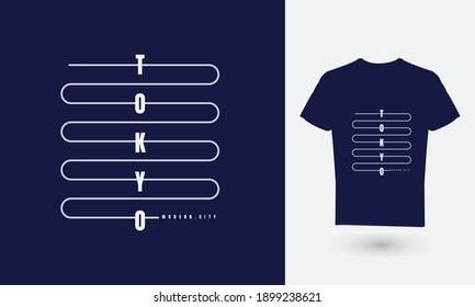 Vector illustration of text graphics, TOKYO. suitable for the design of t-shirts, shirts, hoodies, etc.