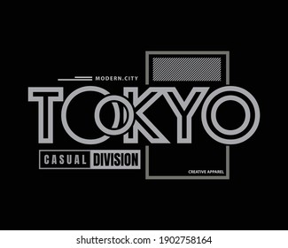 Vektorgrafik von Textgrafiken, TOKYO. geeignet für die Gestaltung von T-Shirts, Hemden, Hoodies usw.