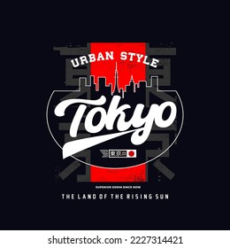 Vector illustration of text graphics, Tokyo Japan, creative clothing, perfect for the design of t-shirts, shirts, hoodies, etc.