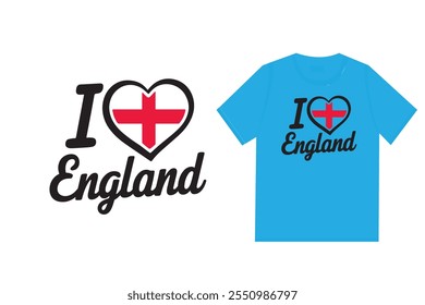 A vector illustration of the text i love England