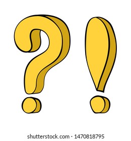 Vector illustration of text marks