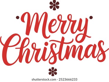 A vector illustration of the text Merry Christmas.