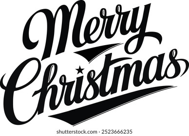 A vector illustration of the text Merry Christmas.