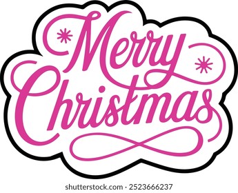 A vector illustration of the text Merry Christmas.