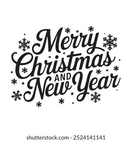 A vector illustration of the text Merry Christmas 