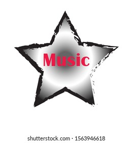 Vector illustration of a text music design