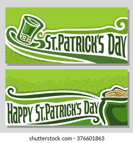 Vector illustration for text on the theme of St. Patrick's Day, poster, banner, invitation ticket