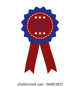 Vector illustration of text for Presidents Day isolated on white background