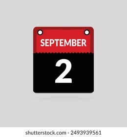A vector illustration with Text: September 2 ST Day.