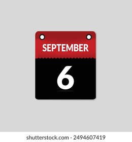 A vector illustration with Text: September 6 ST Day.