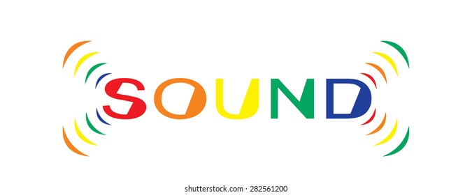 Vector illustration of the Text Sound