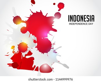 Vector illustration of a Text Space Abstract Background for Indonesia Independence Day.