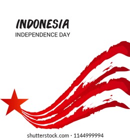 Vector illustration of a Text Space Abstract Background for Indonesia Independence Day.