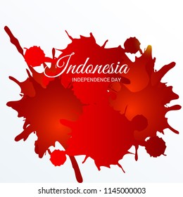 Vector illustration of a Text Space Abstract Background for Indonesia Independence Day.