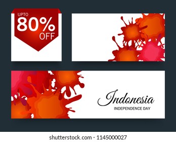 Vector illustration of a Text Space Abstract Background for Indonesia Independence Day.