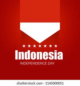 Vector illustration of a Text Space Abstract Background for Indonesia Independence Day.