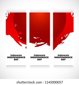 Vector illustration of a Text Space Abstract Background for Indonesia Independence Day.
