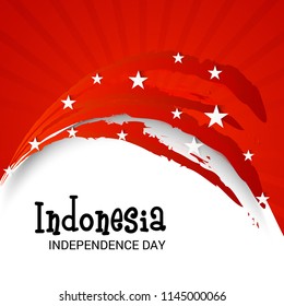Vector illustration of a Text Space Abstract Background for Indonesia Independence Day.