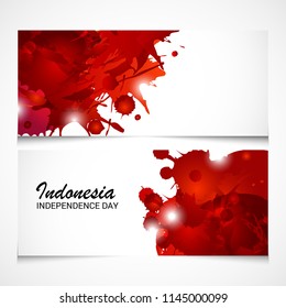 Vector illustration of a Text Space Abstract Background for Indonesia Independence Day.