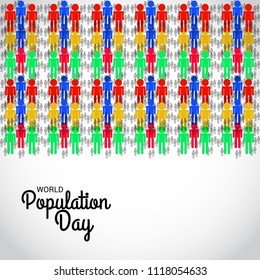Vector illustration of a Text Space Background for World Population Day.