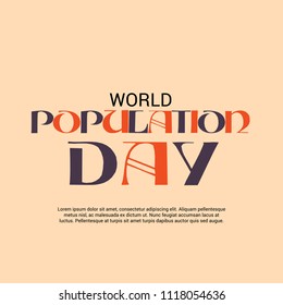 Vector illustration of a Text Space Background for World Population Day.
