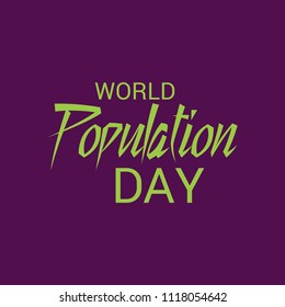 Vector illustration of a Text Space Background for World Population Day.
