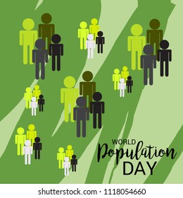 Vector illustration of a Text Space Background for World Population Day.