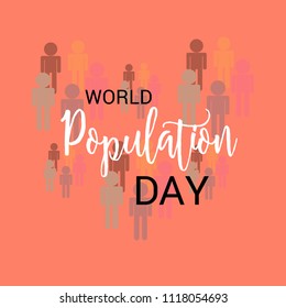 Vector illustration of a Text Space Background for World Population Day.