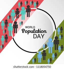 Vector illustration of a Text Space Background for World Population Day.