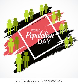 Vector illustration of a Text Space Background for World Population Day.