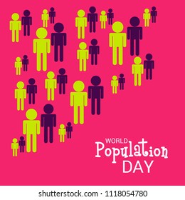 Vector illustration of a Text Space Background for World Population Day.