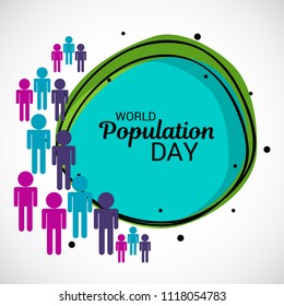 Vector illustration of a Text Space Background for World Population Day.