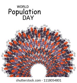 Vector illustration of a Text Space Background for World Population Day.