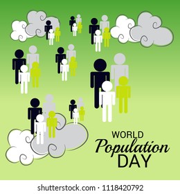 Vector illustration of a Text Space Background for World Population Day.
