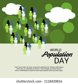 Vector illustration of a Text Space Background for World Population Day.